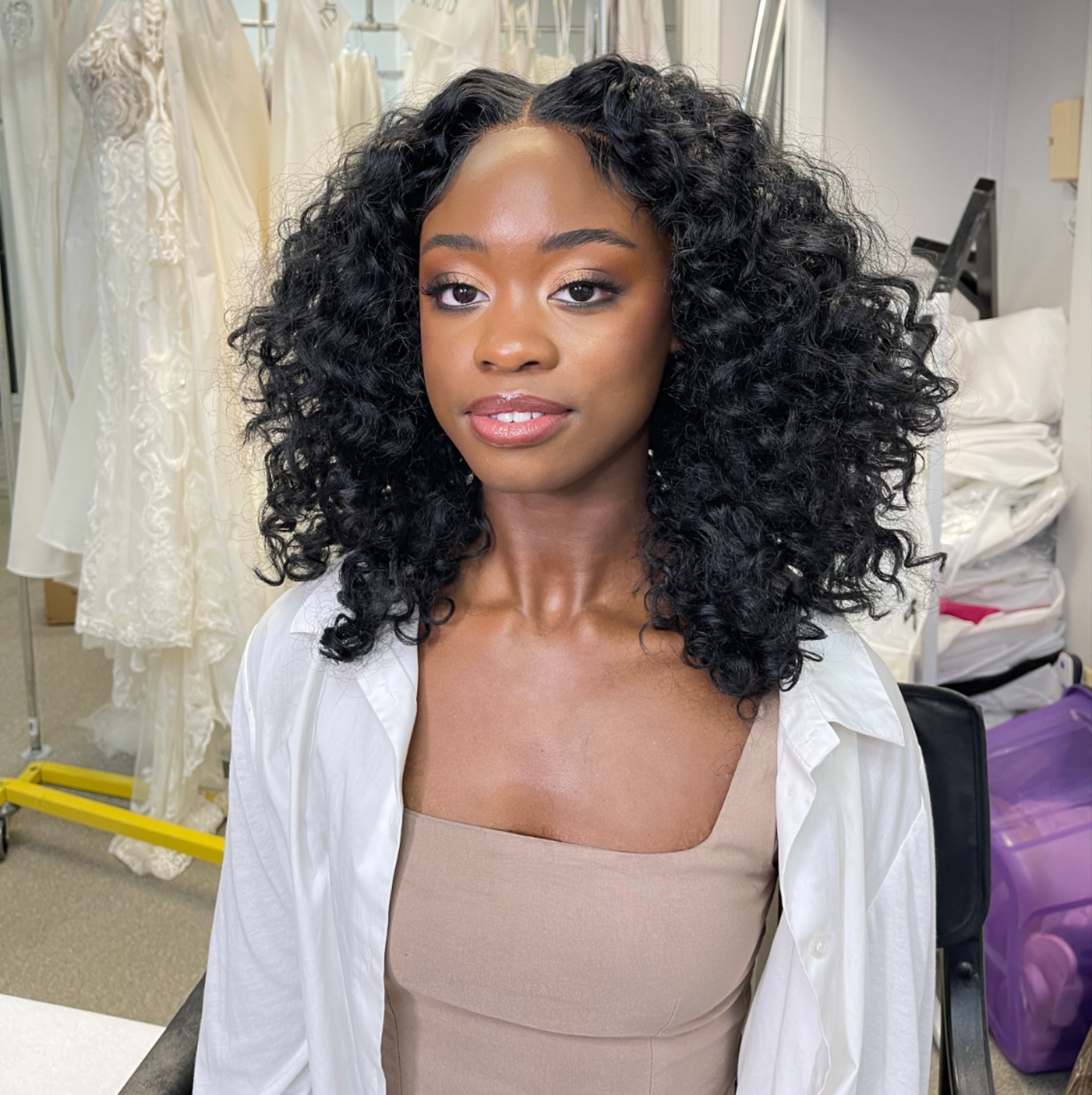 Romantic soft bridal glam
